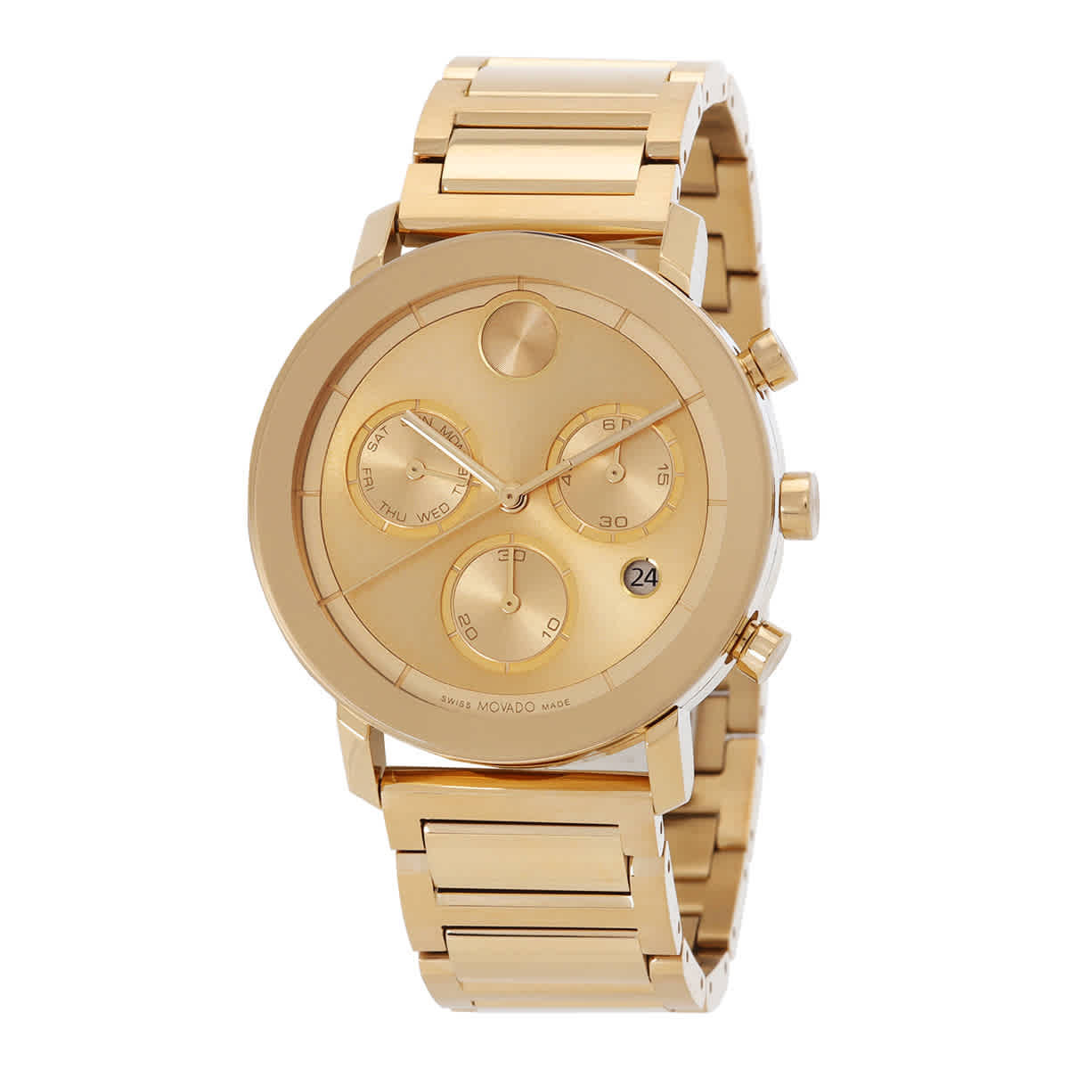 Movado Bold Evolution Chronograph Quartz Gold Dial Mens Watch 3600811 | Jomashop.com & JomaDeals.com