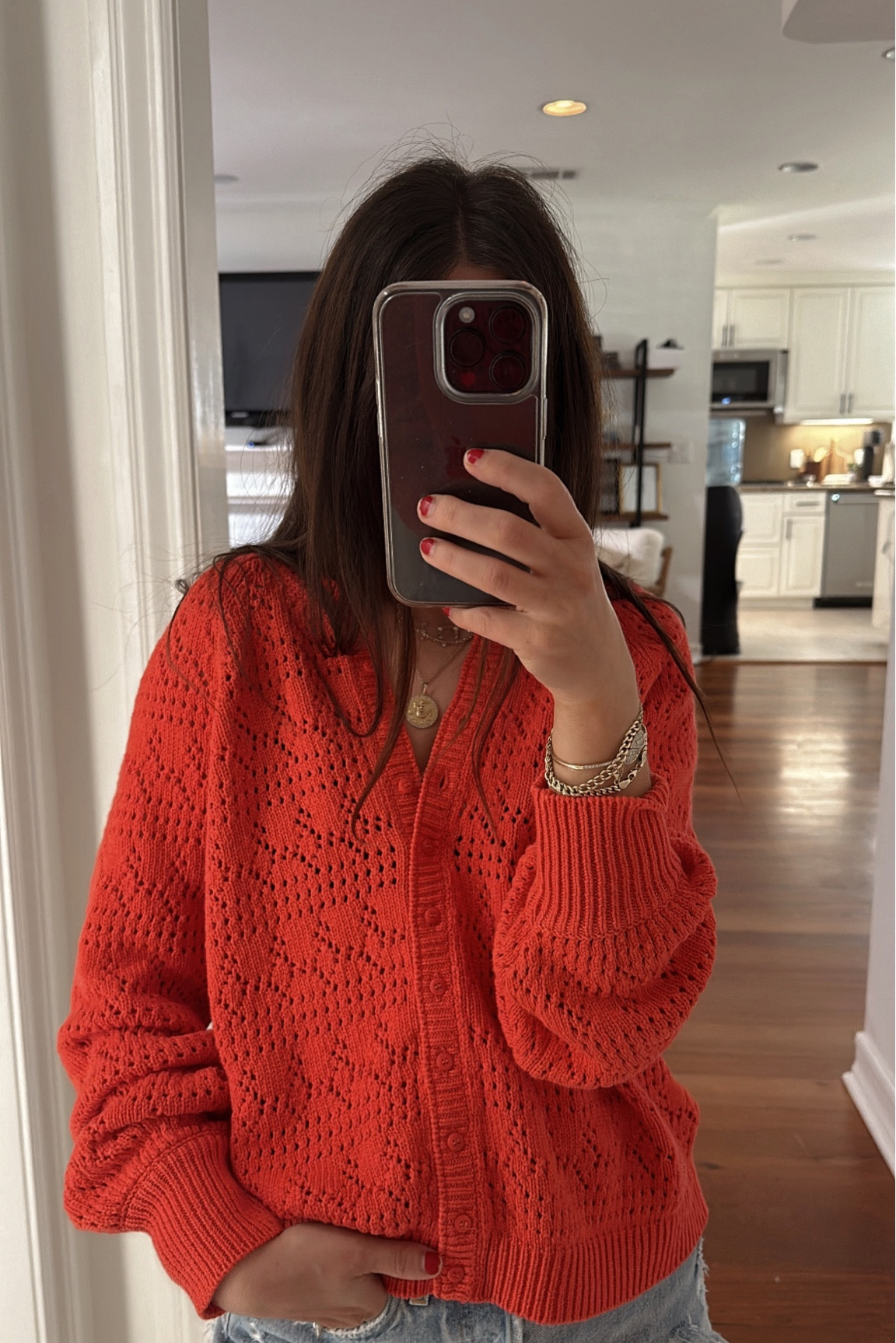 Summer cardigan for a pop of color 