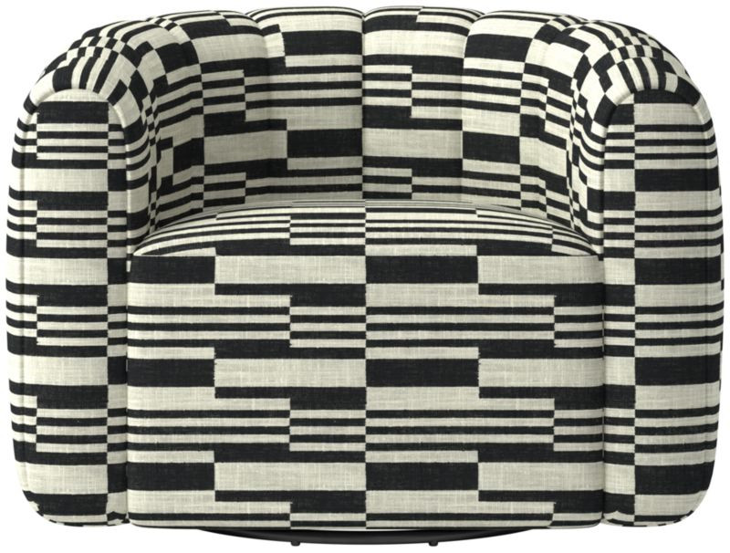 Fitz Swivel Chair Piano Domino + Reviews | CB2 | CB2