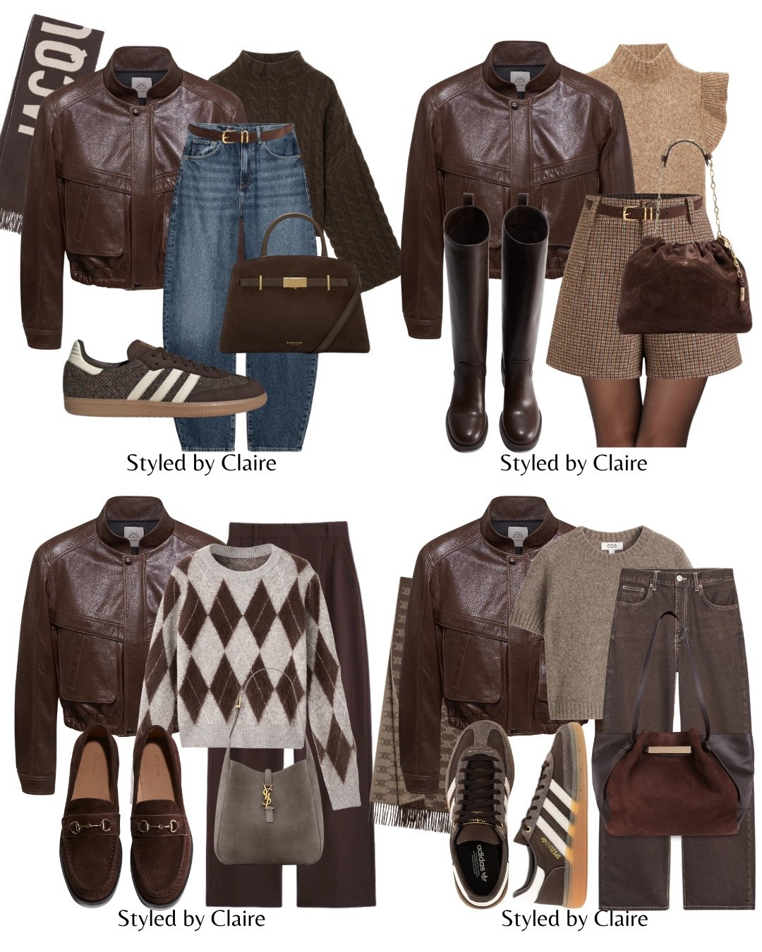 BROWN LEATHER JACKET EDIT🤎
Tags: real cropped oversized pocket l.cuppini statement jacket barrel jeans Zara trainers cable knit turtleneck Jacques scarf knee high boots tweed herringbone shorts cider suede bag argyle loafers tailored trousers Abercrombie merino cos jumper sweater adidas trainers fashion autumn winter inspo outfit ideas city break chic women’s style capsule wardrobe 

#LTKstyletip #LTKautumn #LTKshoes