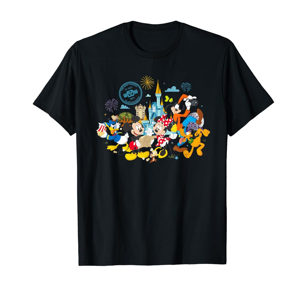 Walt Disney World 50th Anniversary Mickey and Friends T-Shirt | Amazon (US)