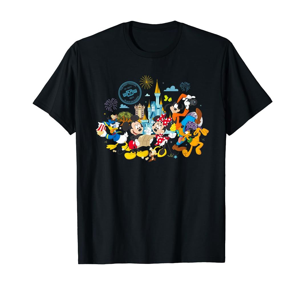 Walt Disney World 50th Anniversary Mickey and Friends T-Shirt | Amazon (US)