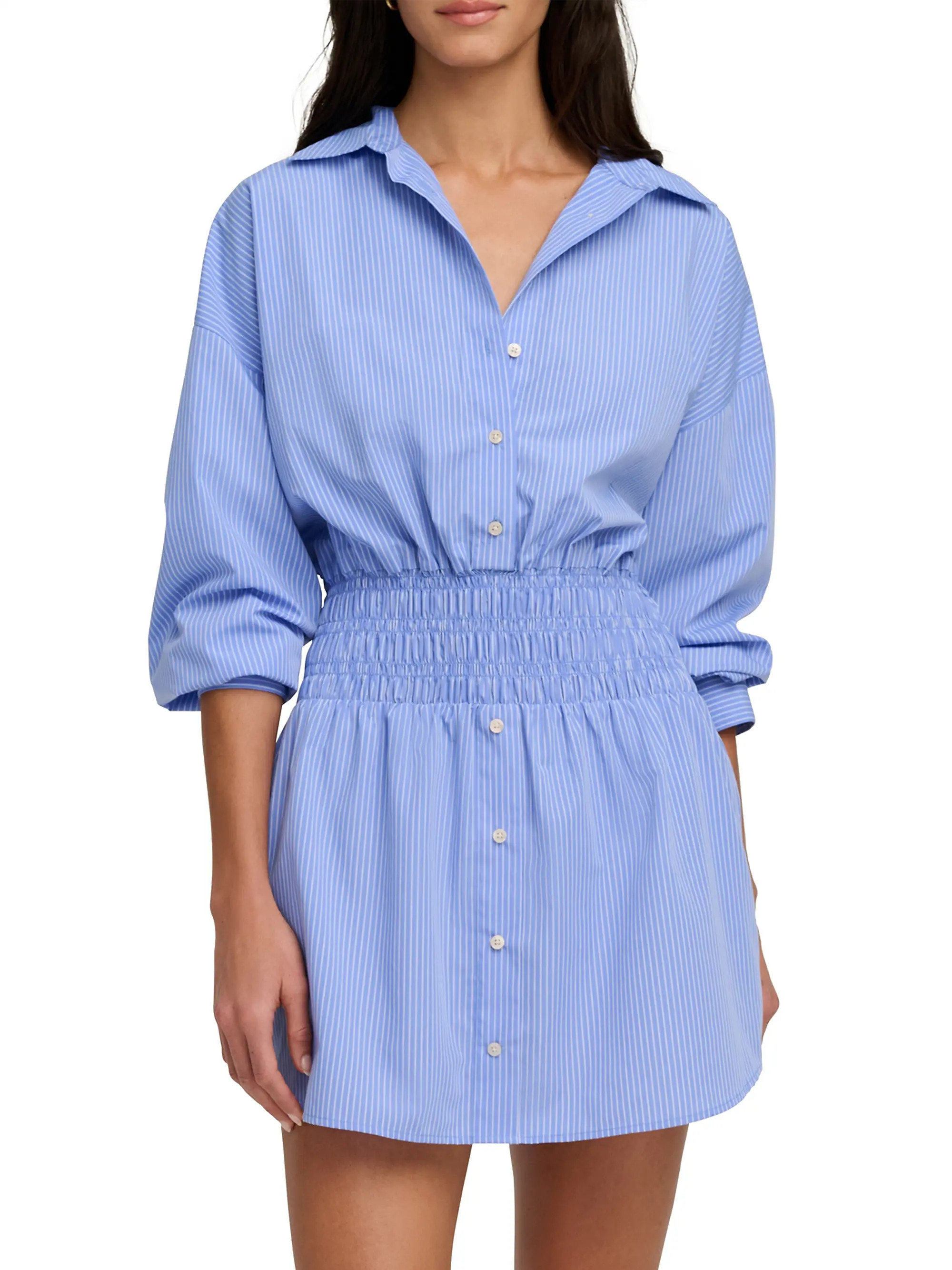 The Waist Not Smocked Mini-Shirtdress | Saks Fifth Avenue