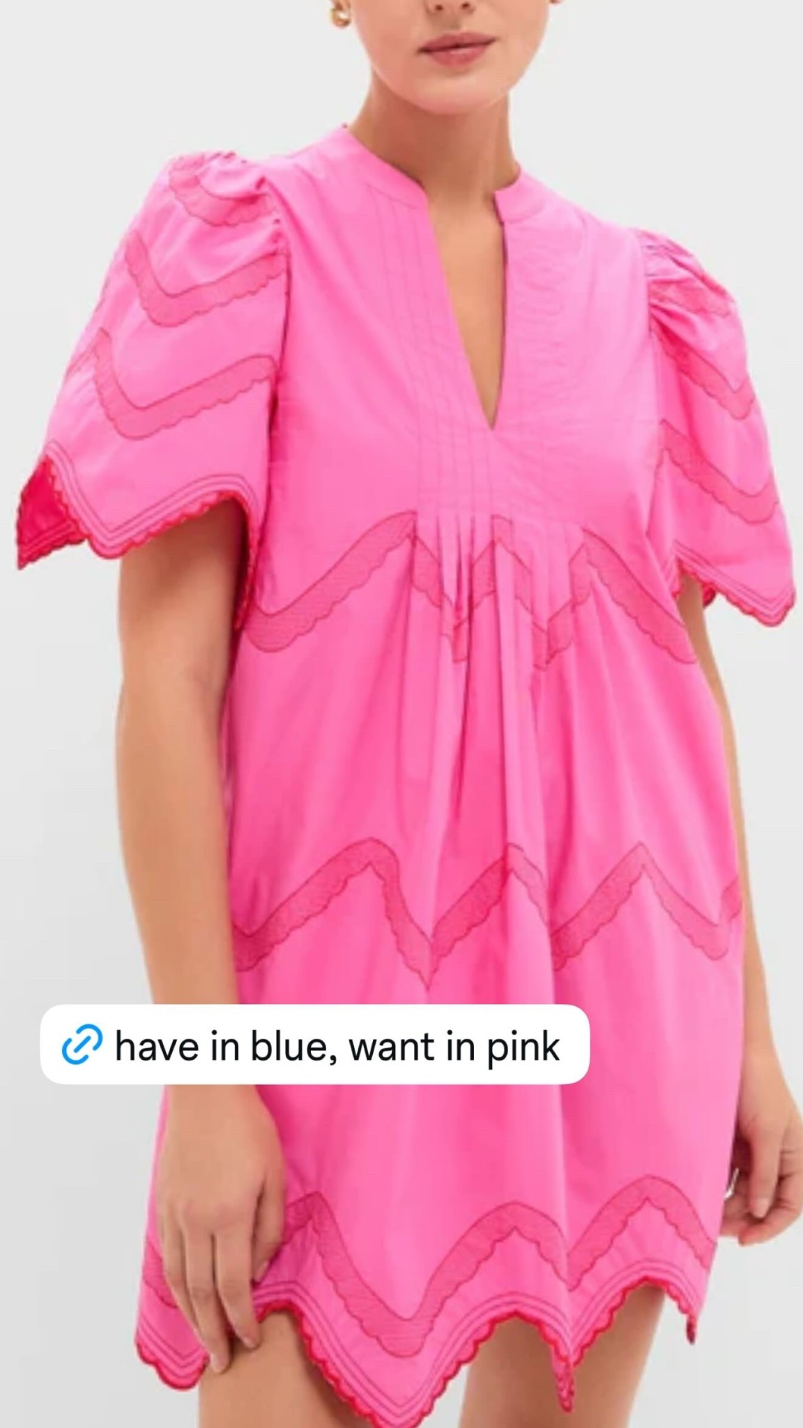 I have this in blue and it’s one of my favorite dresses! I need this pink!! 💕

I wear an xs in dress. 