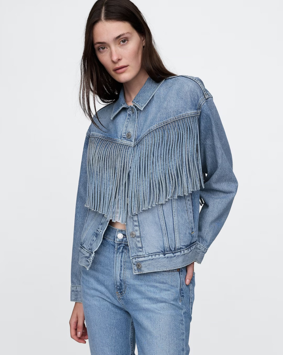 Obsessed with this fringe jacket 

#jeanjacket #outerwear #denim #fringe #jacket 

#LTKGiftGuide