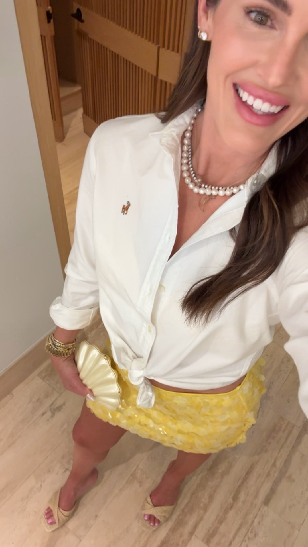 summer beach vacation outfit ☀️ business on top, party skirt on the bottom!🐚 wearing smalls 🤍

#LTKSeasonal #LTKootd