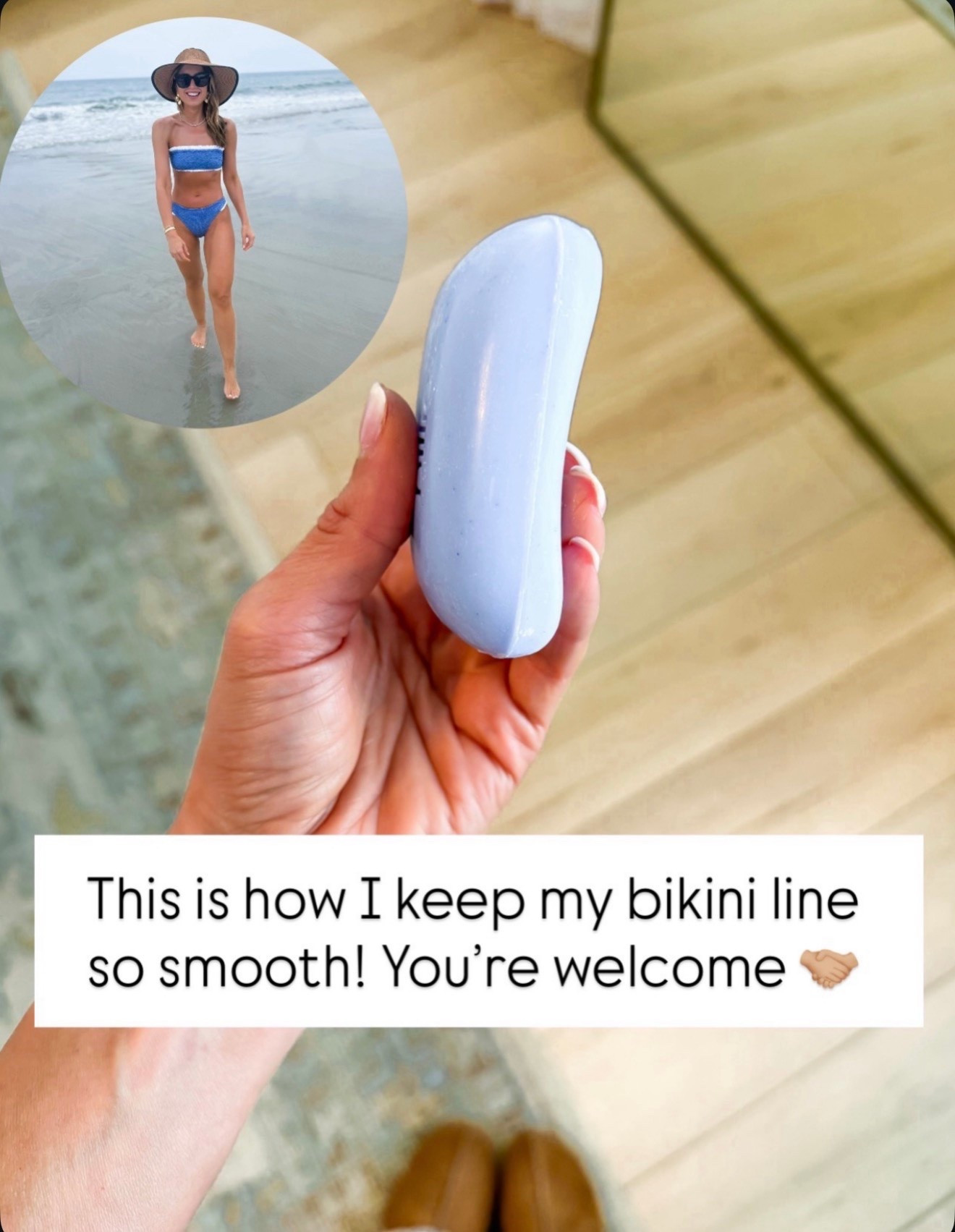 This body buffing bar is a must before you shave! It keeps your bikini line nice and smooth. It’s also great to use before you do your self tanner!

#LTKmorningroutine #LTKselfcare #LTKBeauty