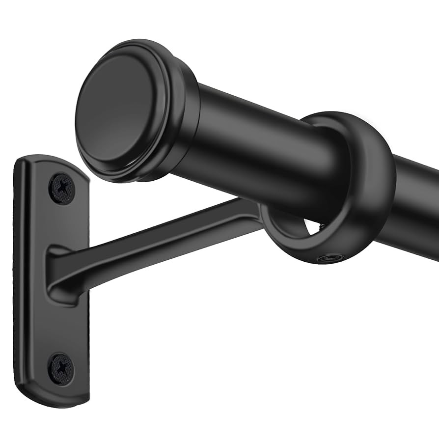 1 Inch Blackout Curtain Rods for Windows Patio, Adjustable Room Divider Curtain Rod Wall Mount & ... | Amazon (US)