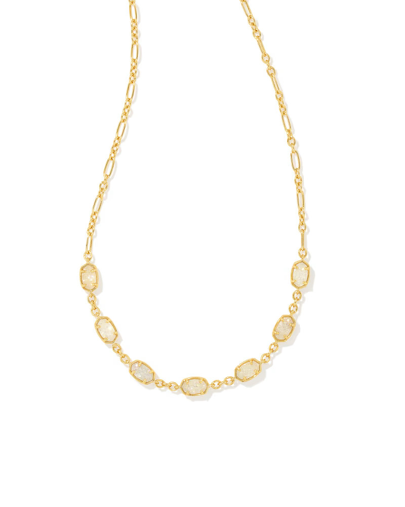 Emilie Gold Strand Necklace in Iridescent Drusy | Kendra Scott