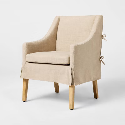 Camas Slipcover Dining Chair Khaki - Threshold™ designed with Studio McGee | Target