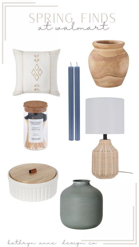 Spring finds at Walmart 🌿

Coastal style 
home decor 
Affordable finds 
Table lamp
Rattan 
Throw pillow
Taper candles
Matches 
Vase


#LTKhome #LTKSeasonal #LTKstyletip