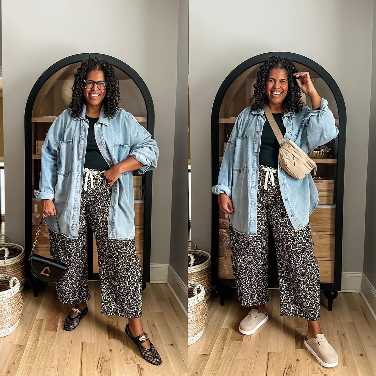 Wearing size xxl in pants and denim top (oversized fit). Linking two black tops, a plus version and a straight size (which is the one I’m wearing)

#LTKSeasonal #LTKStyleTip #LTKPlusSize