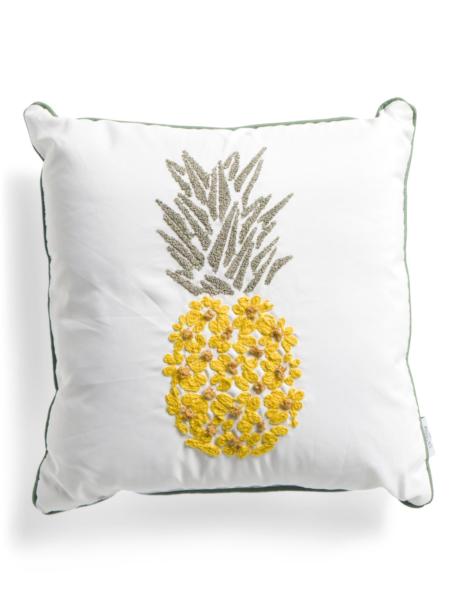 18x18 Indoor Outdoor French Knot Pineapple Pillow | TJ Maxx