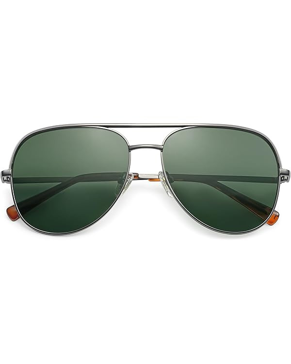 SOJOS Classic Aviator Sunglasses for Women Men Trendy Oversized Metal Frame UV400 Lenses SJ1220 | Amazon (US)