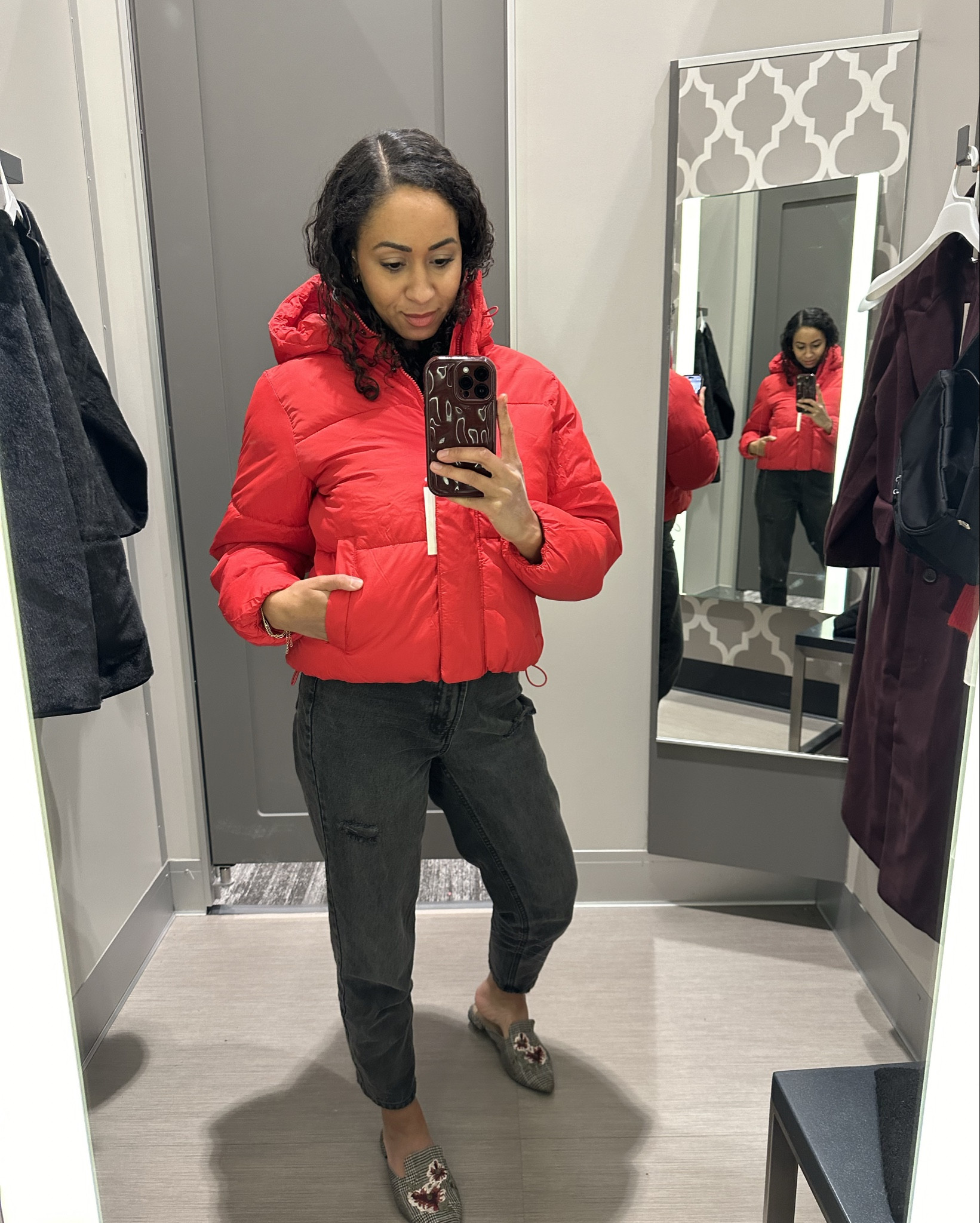 Love this red puffer jacket so much 😍❤️. It’s the perfect transition coat  to go from fall to winter, it’s warm and it’s not too puffy where it feels bulky. Such a good find! #LTKFall

#LTKHoliday #LTKSeasonal #LTKGiftGuide