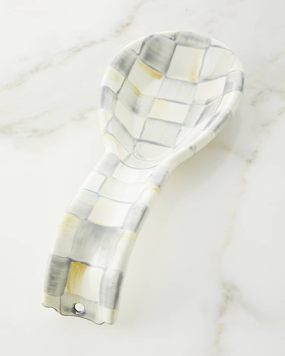 MacKenzie-Childs Sterling Check Spoon Rest | Neiman Marcus