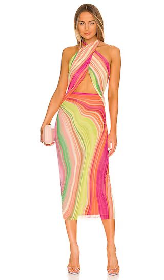 Tana Midi Dress in Abstract Spring Wave | Revolve Clothing (Global)