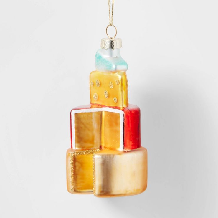 Glass Stacked Cheese Christmas Tree Ornament - Wondershop&#8482; | Target