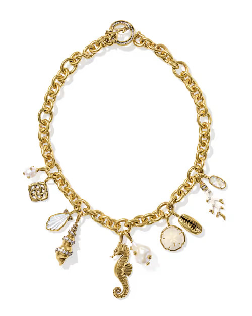 Alexa Gold Statement Charm Necklace | Kendra Scott