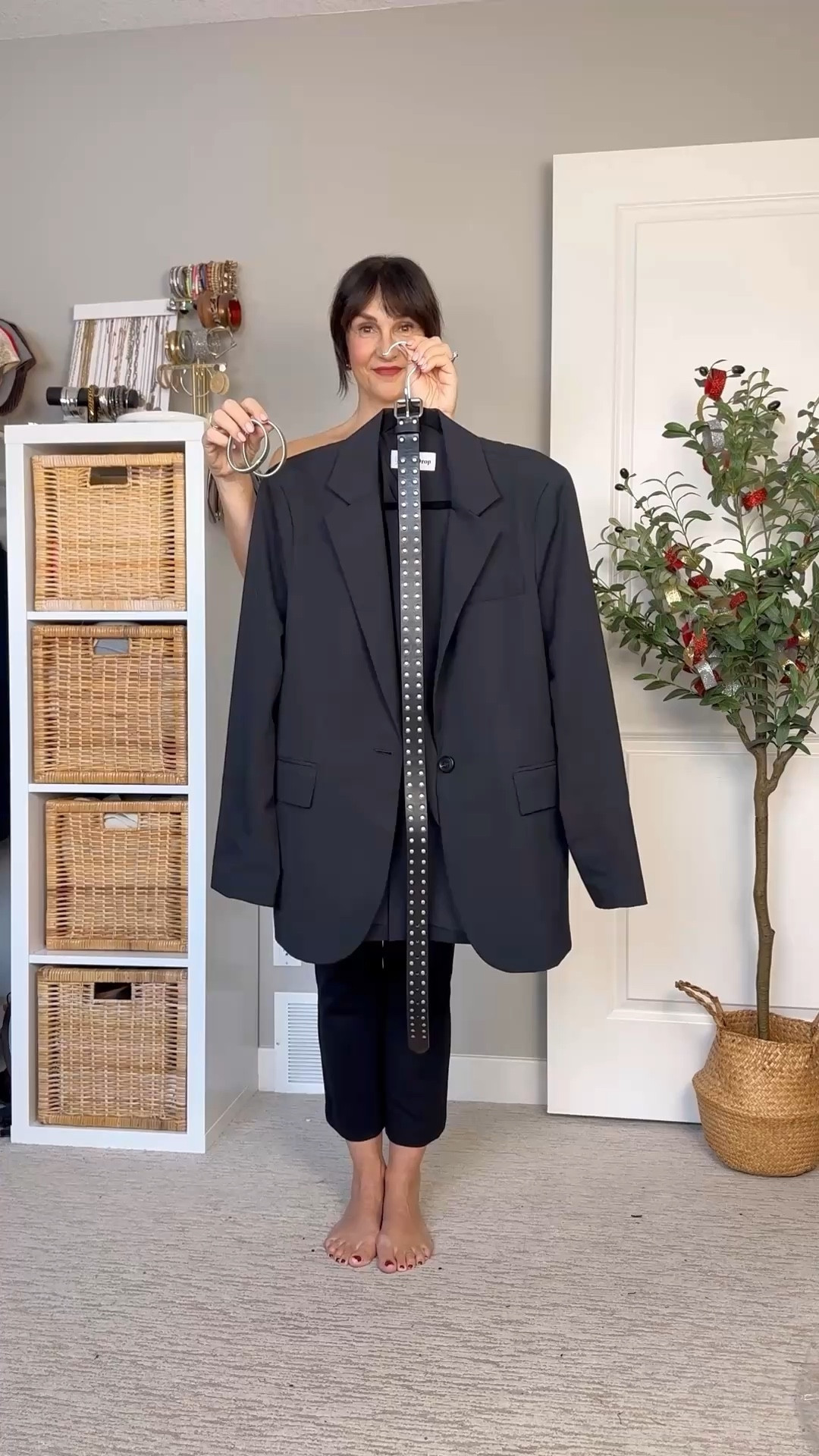 Wearing a blazer as a top for unique holiday event looks! My blazer is from Amazon and I’m wearing my usual size S, it’s an oversized fit. The belt also fits a bit big, I had to get two more holes added for a size S. Wearing my usual size 4 in the jeans, M in the leopard skirt.


#LTKHoliday #LTKStyleTip #LTKParties