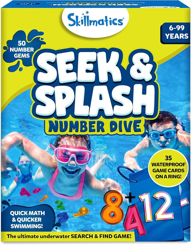 Skillmatics Pool Toys - Seek & Splash, Search & Find Water Game, Swimming Pool Number Dive Toy fo... | Amazon (US)