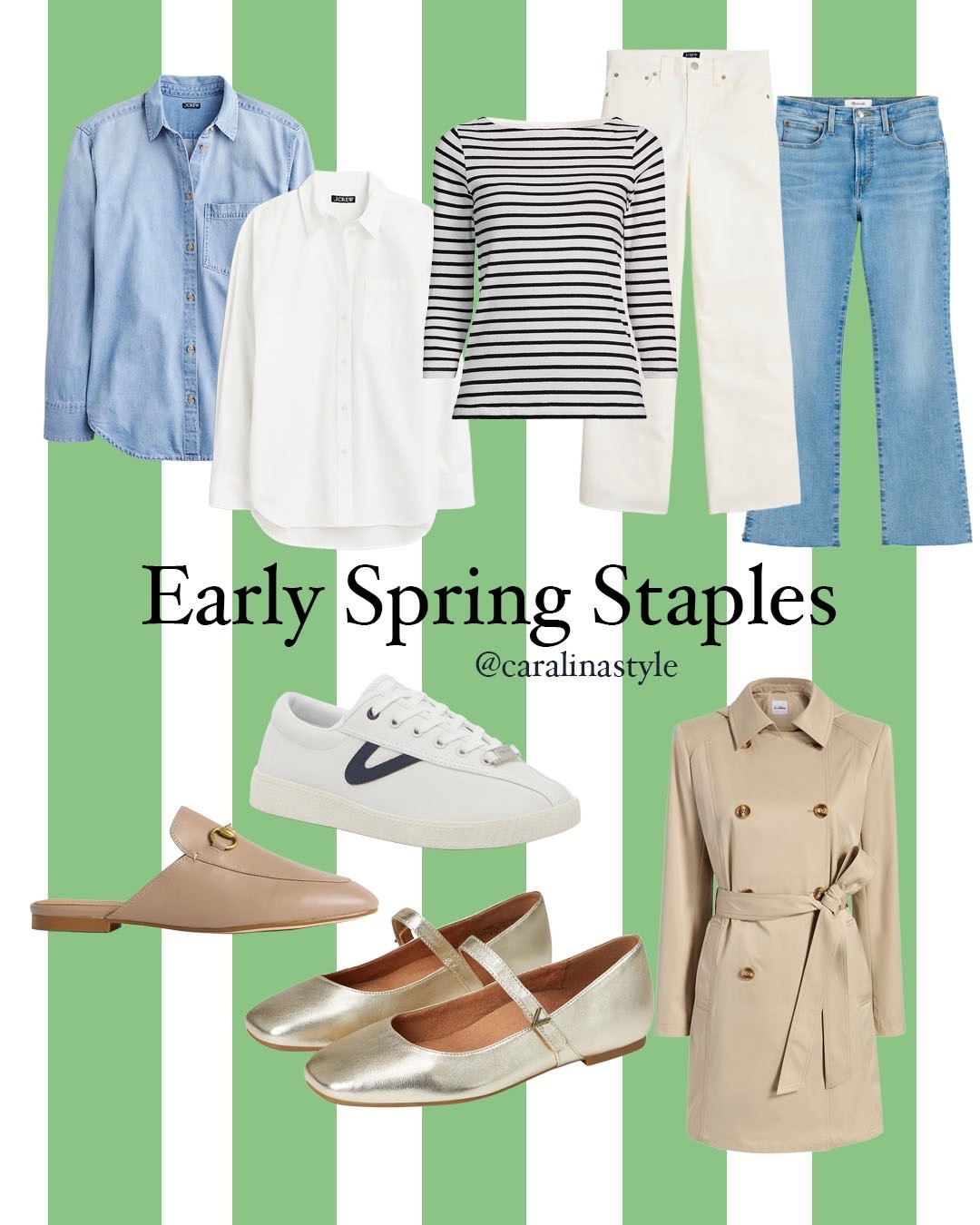Classic outfit staples for early spring days 