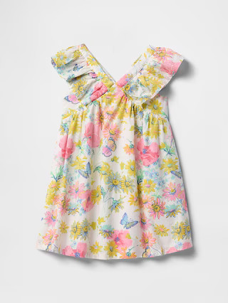 Baby & Toddler Linen-Cotton Ruffle Dress | Gap (US)