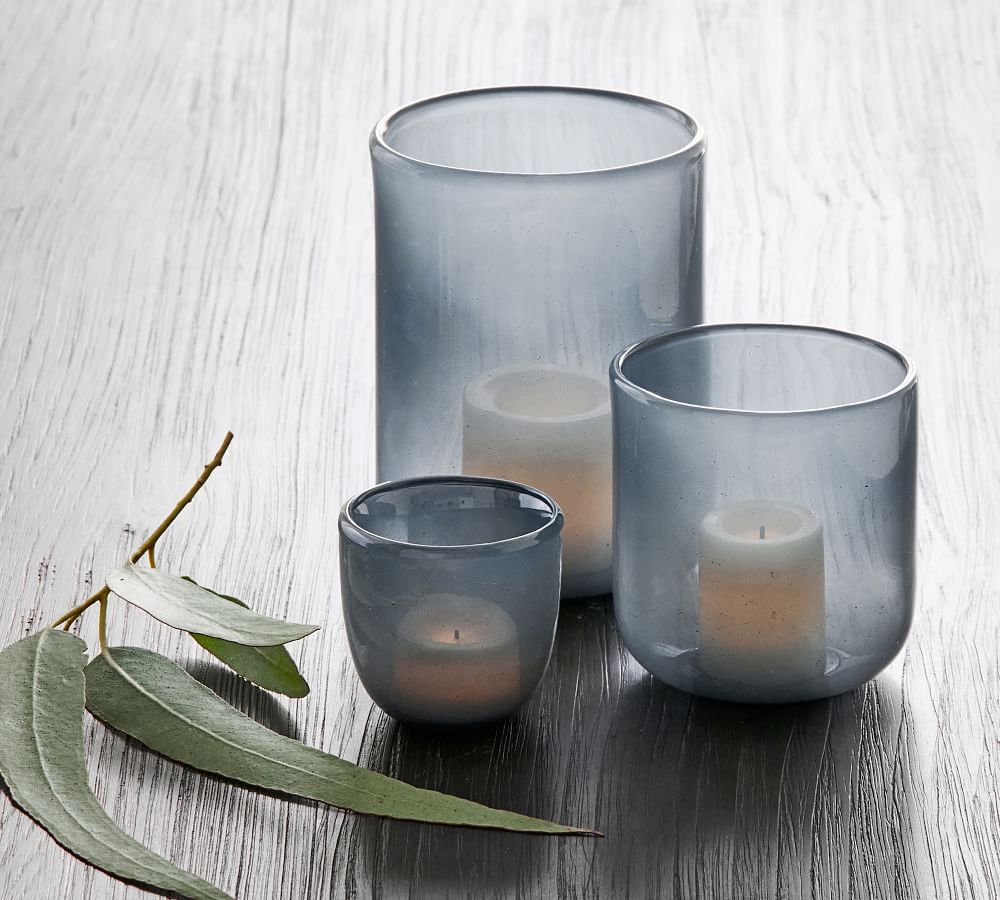 Modern Glass Votive Candleholders - Coastal | Pottery Barn (US)