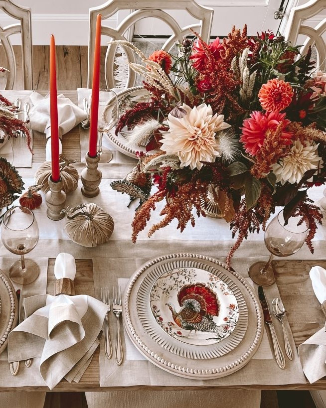 I love the white and natural colors - they are simple, yet elegant for a Thanksgiving dinner table!

#LTKHome #LTKHoliday #LTKSeasonal