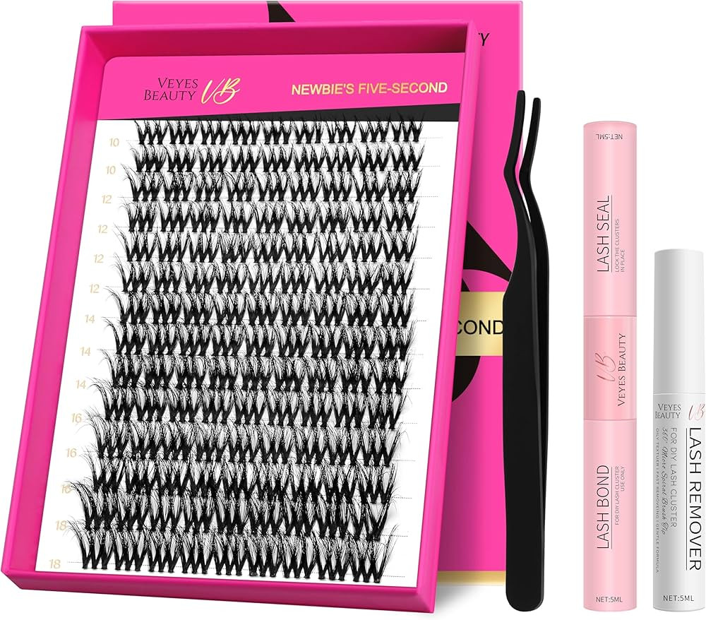 VEYESBEAUTY Lash Clusters Kit Fluffy Individual Lash Extensions VBmuse 3D Layered Volume Eyelashe... | Amazon (US)