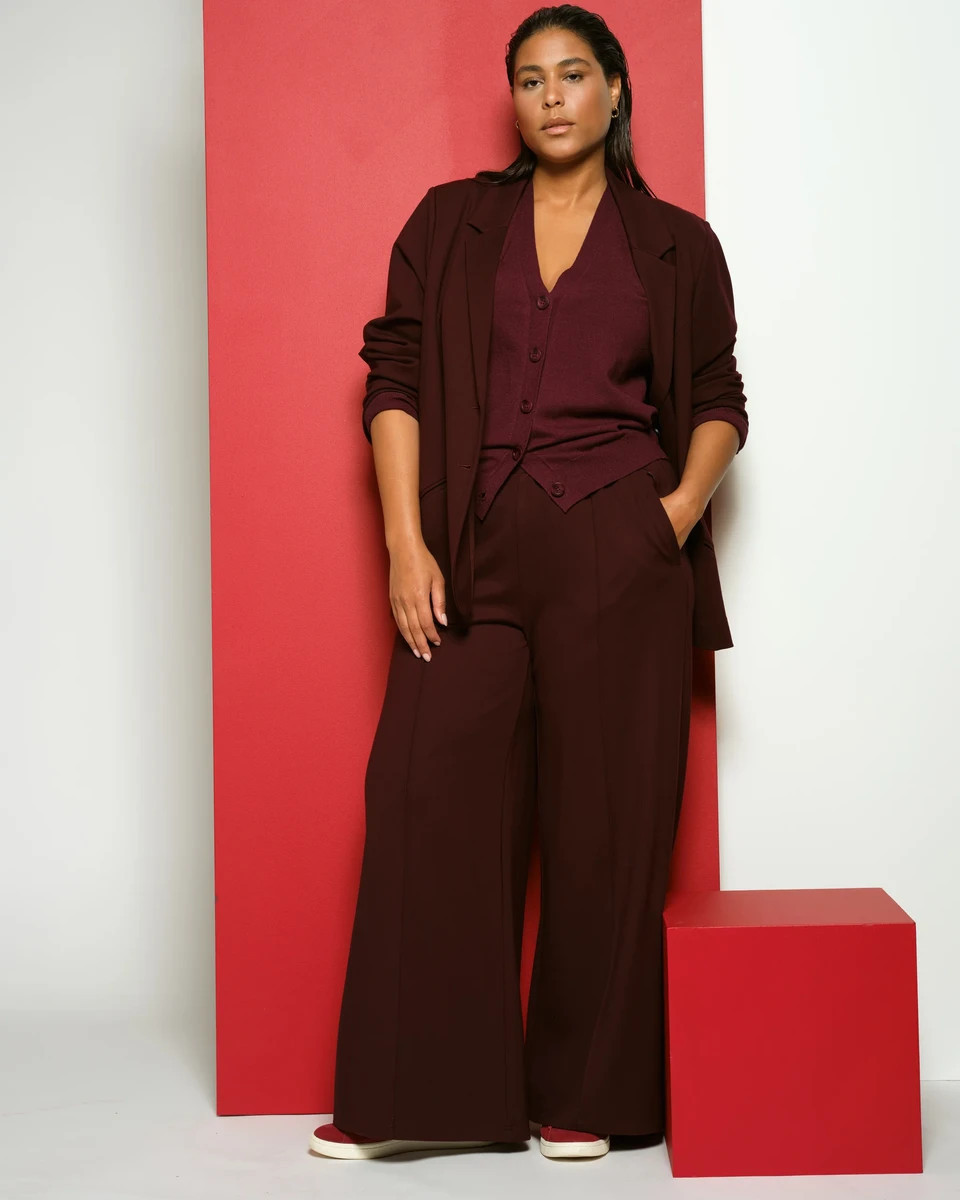 Pam Pintuck Wide Leg Ponte Pants | Universal Standard