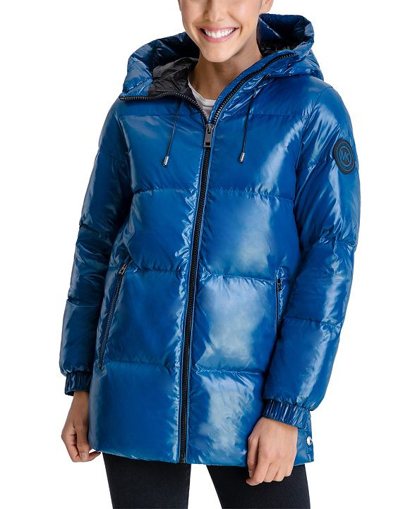 High-Shine Hooded Down Puffer Coat, Created for Macy's | Macys (US)
