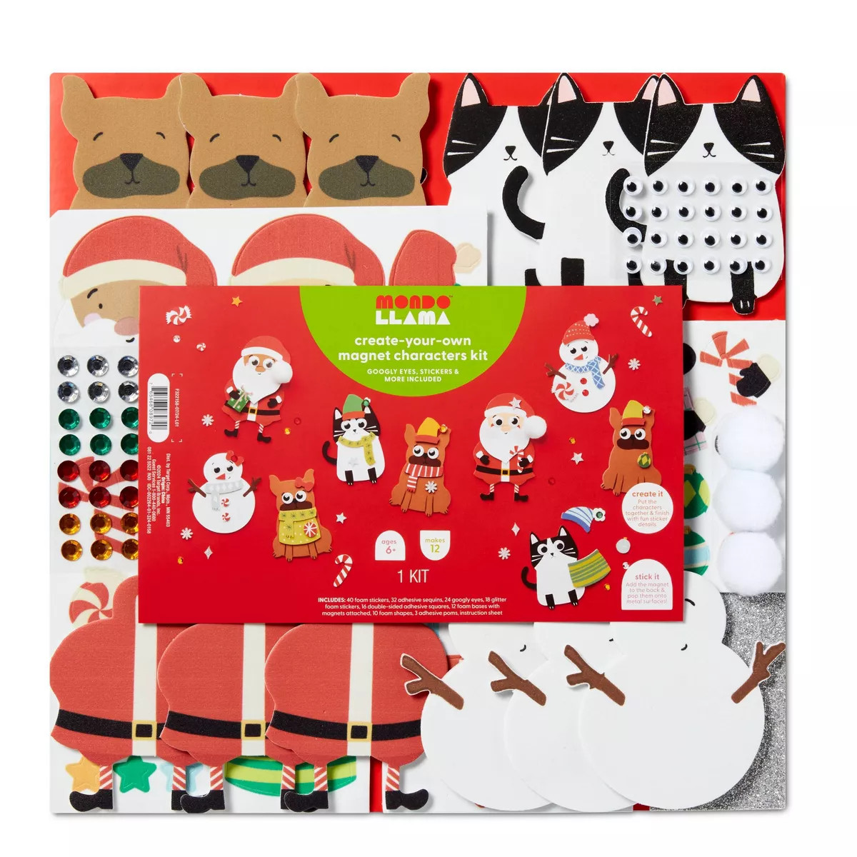 Christmas Craft Foam Platter Magnet Kit - Mondo Llama™ | Target