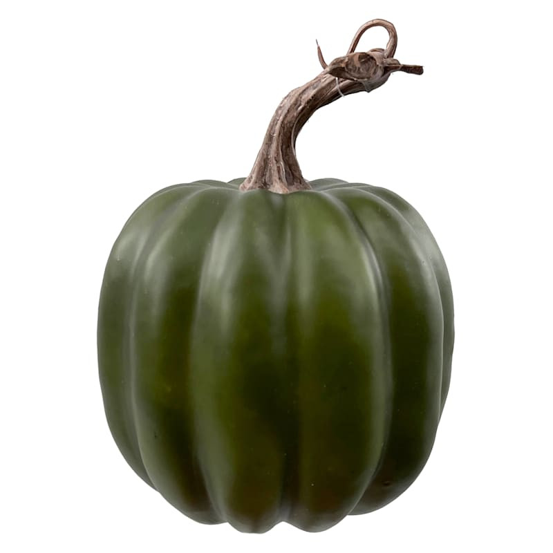 Green Plastic Pumpkin, 6" | At Home