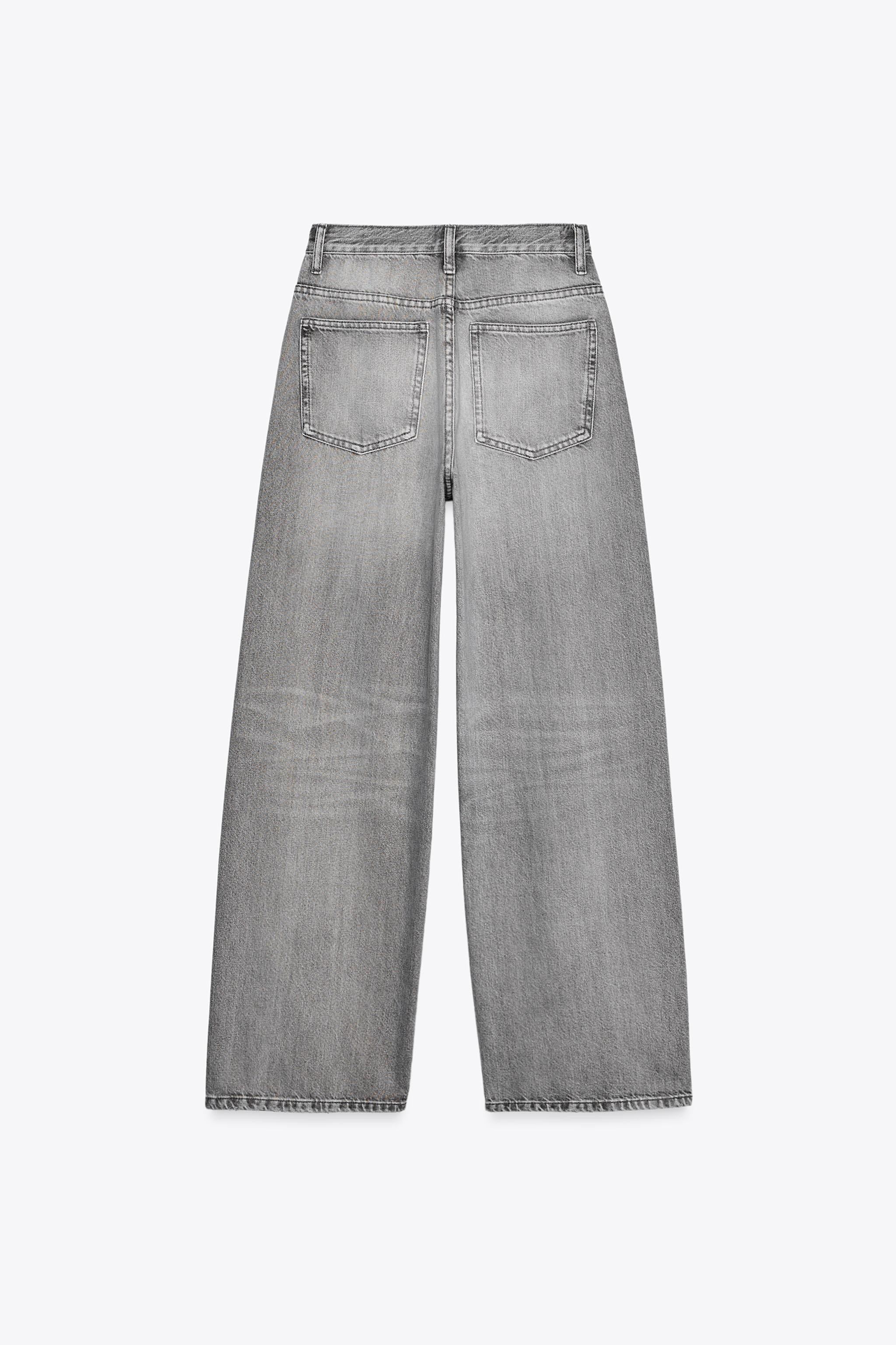 HIGH-WAIST TRF WIDE-LEG CROSSOVER WAIST JEANS | Zara UK