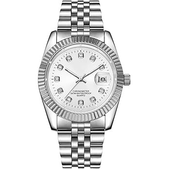 Men's Classic Design Analog Quartz Watches Fashion Business Watch Stainless Steel Waterproof Date... | Amazon (US)