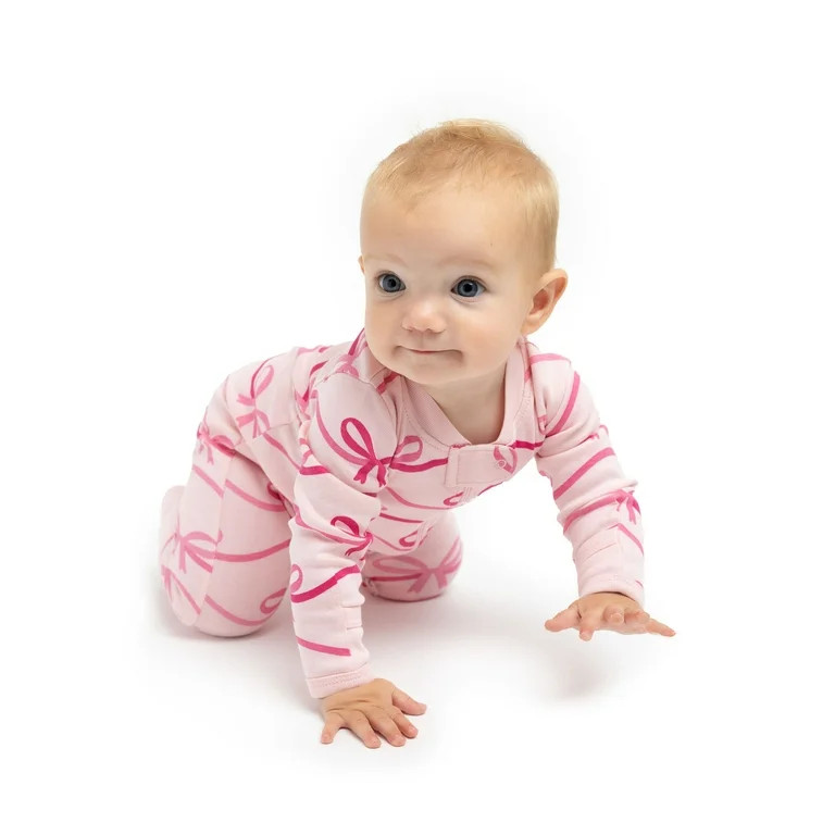 Paris Hilton x Monica + Andy Organic Cotton Baby Ruffle One-Piece and Bib Set, Sizes 0/3 Months-1... | Walmart (US)