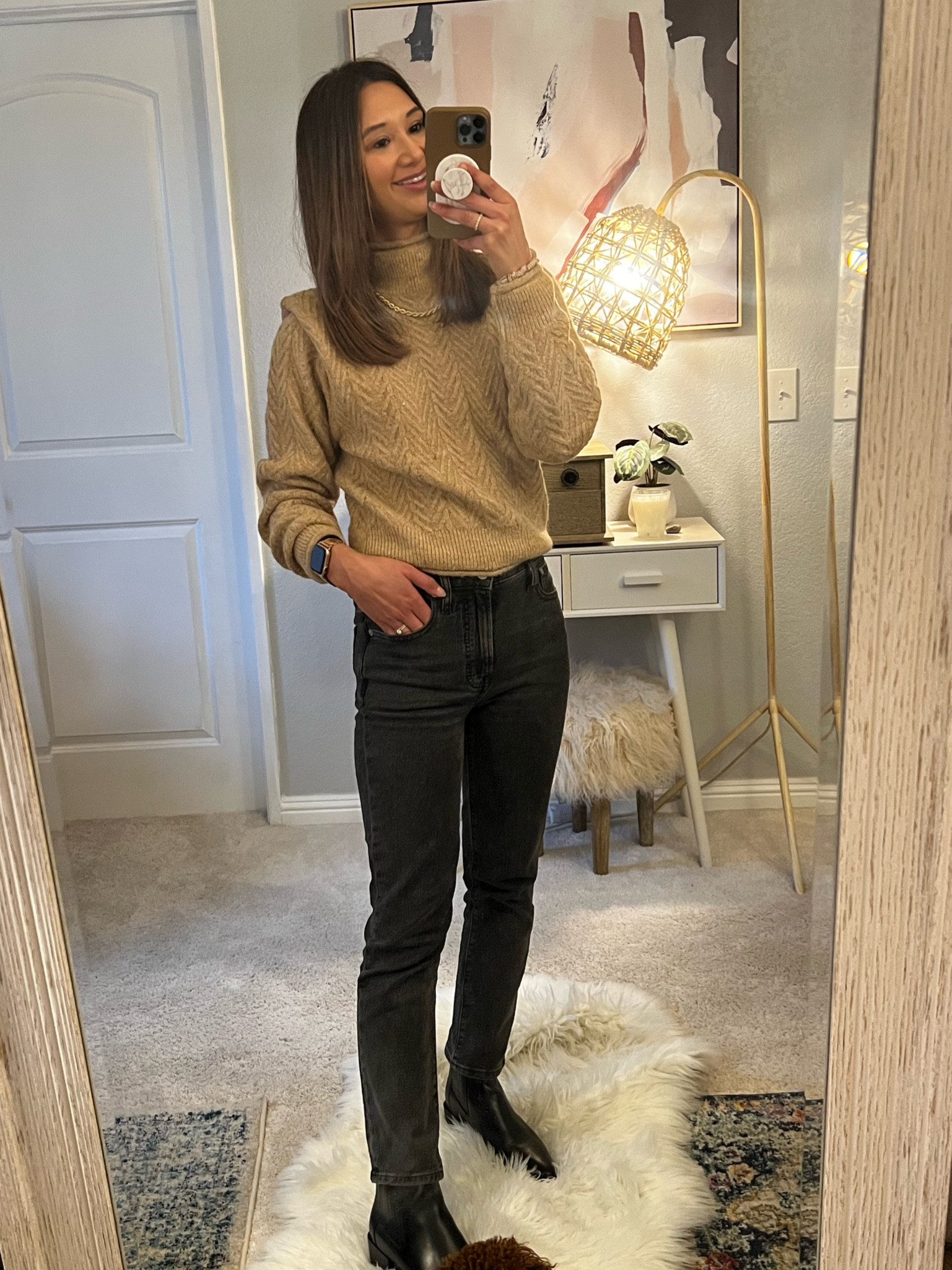 Chic camel colored sweater | love the extra padding + styling in the shoulders 

#LTKFind #LTKstyletip #LTKunder100