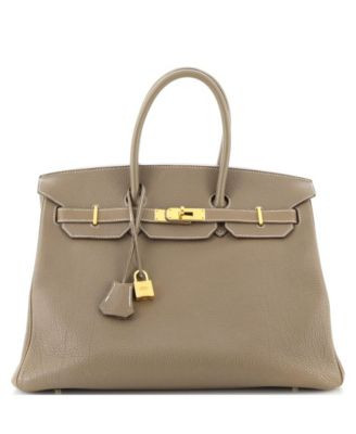 Birkin 35 Handbag Grey Togo with Gold Hardware | Bloomingdale's (US)
