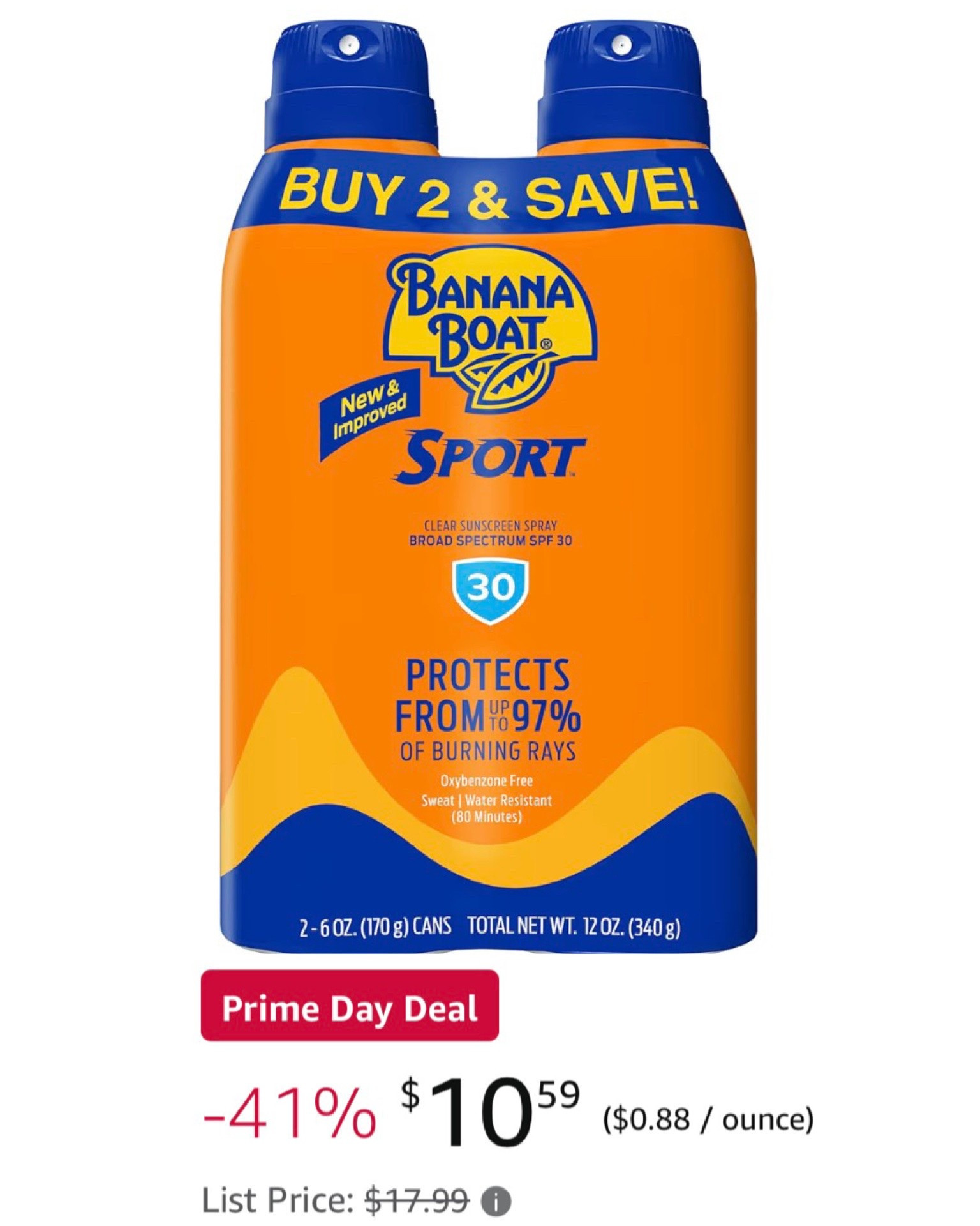 Amazon’s #1 selling sunscreen is down to only $10.59 for a 2 pack today! INCREDIBLE deal for sunscreen that works super well and smells wonderful ☀️

#LTKSaleAlert #LTKSeasonal #LTKActive