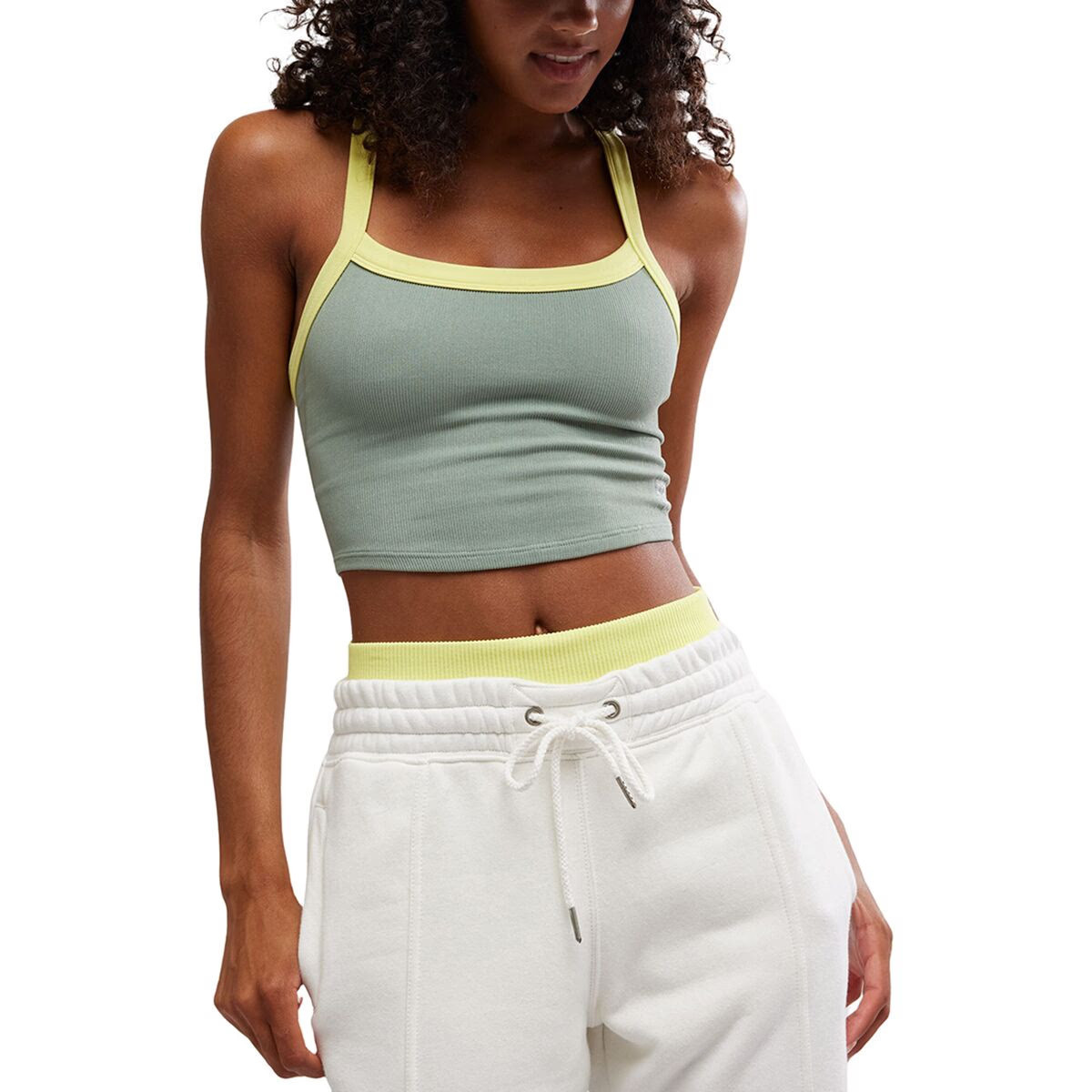 FP Movement All Clear Colorblock Cami - Women's Sage Stone With Sour, M/L | Backcountry