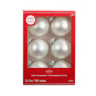 6 Pack 3" Matte Pearl White Glass Ball Ornaments by Ashland® | Michaels | Michaels Stores