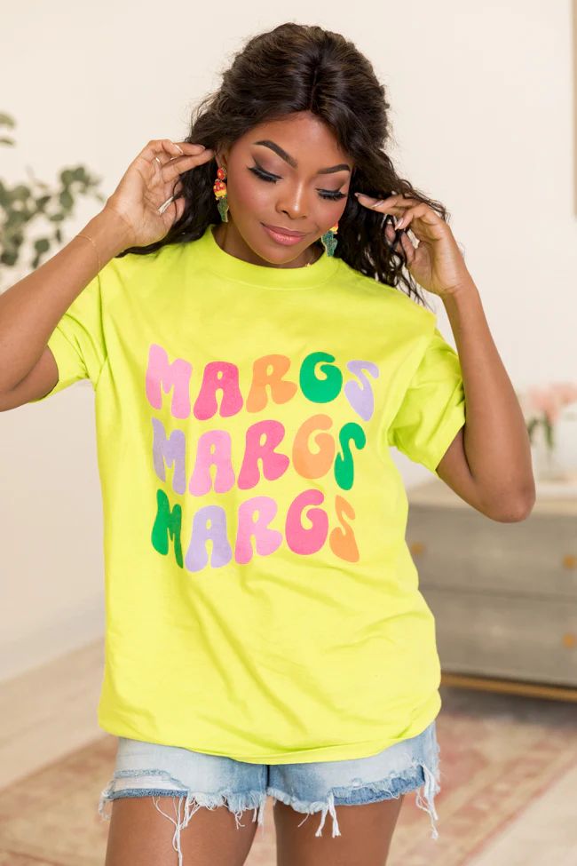 Margs Repeat Neon Oversized Graphic Tee DOORBUSTER | Pink Lily