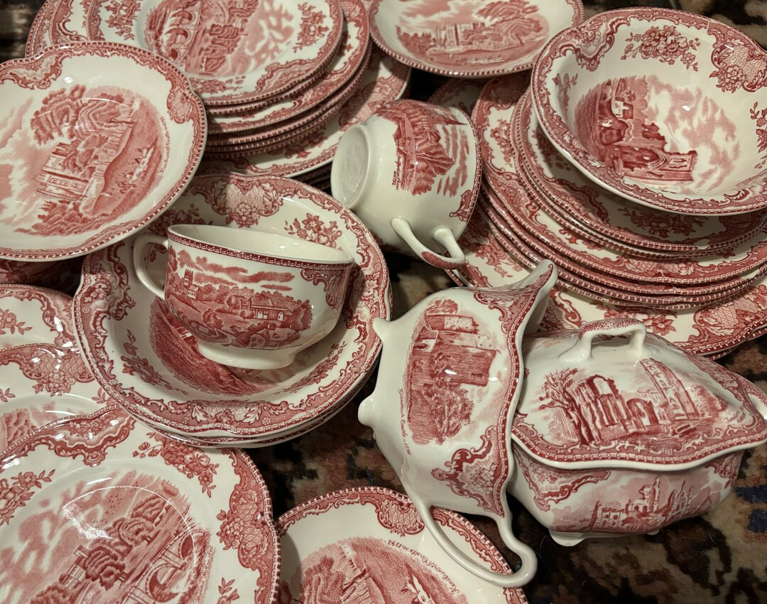 Johnson Brothers Red Old Britain Castles China - Etsy | Etsy (US)