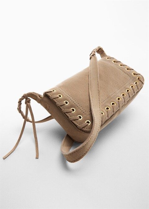 Stud leather bag -  Women | Mango USA | MANGO (US)