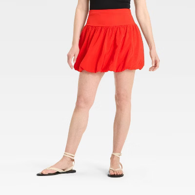 Women's Mini Bubble Skirt - A New Day™ Red 0 | Target