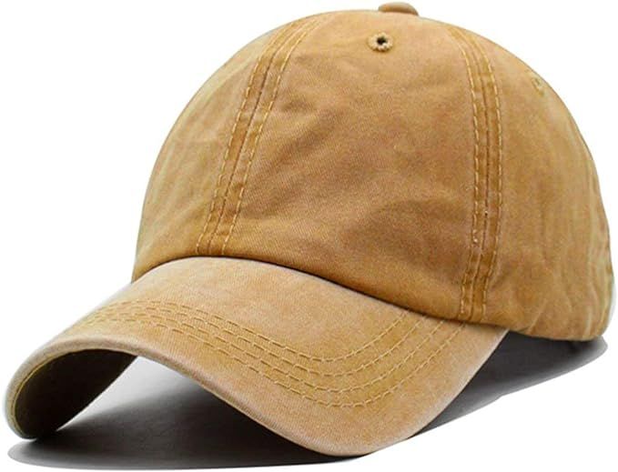 Unisex Vintage Washed Distressed Baseball-Cap Twill Adjustable Dad-Hat… | Amazon (US)