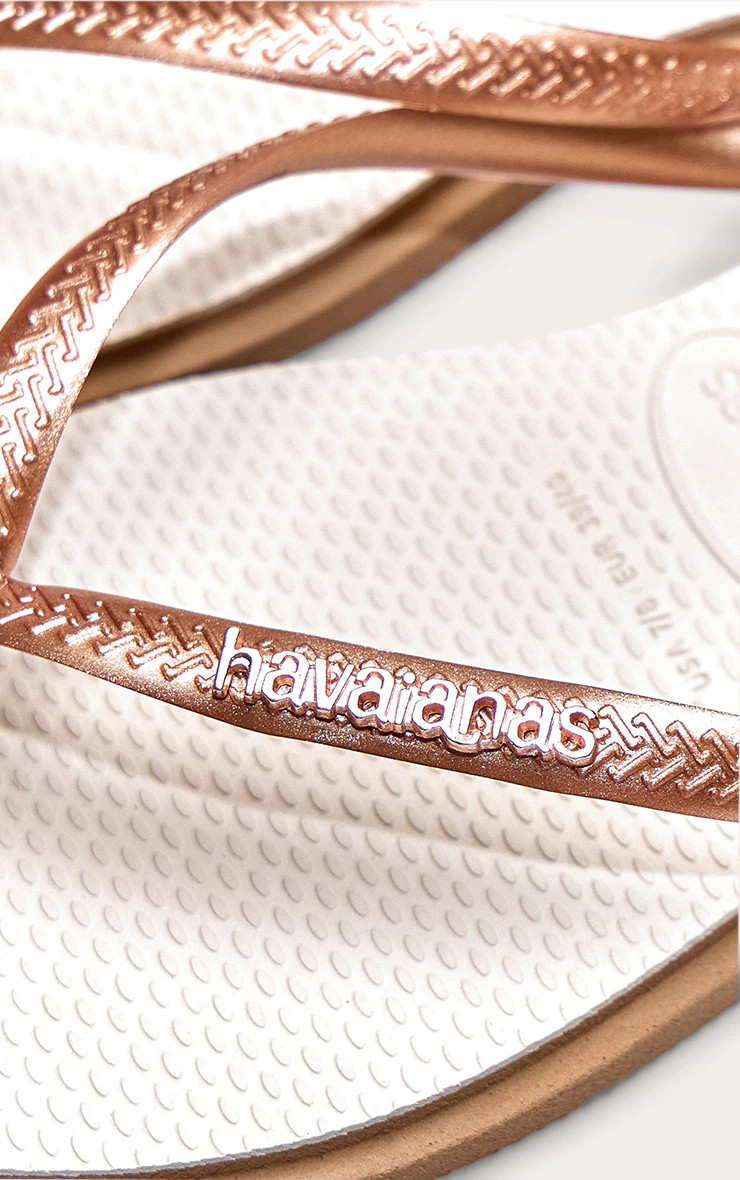 Rose Gold Havaianas Slim Point Filp Flops | PrettyLittleThing UK