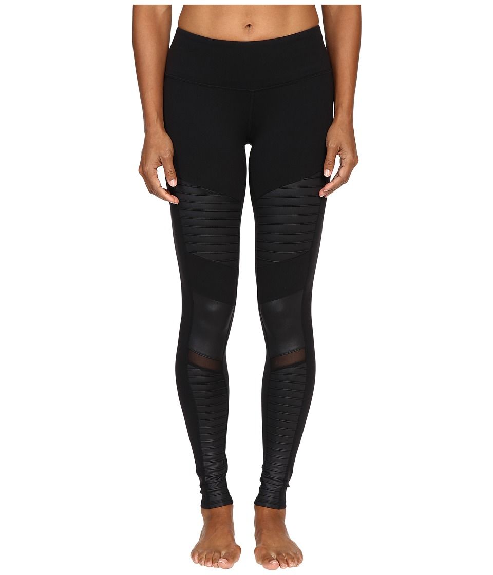 ALO - Moto Leggings (Black) Women's Casual Pants | Zappos