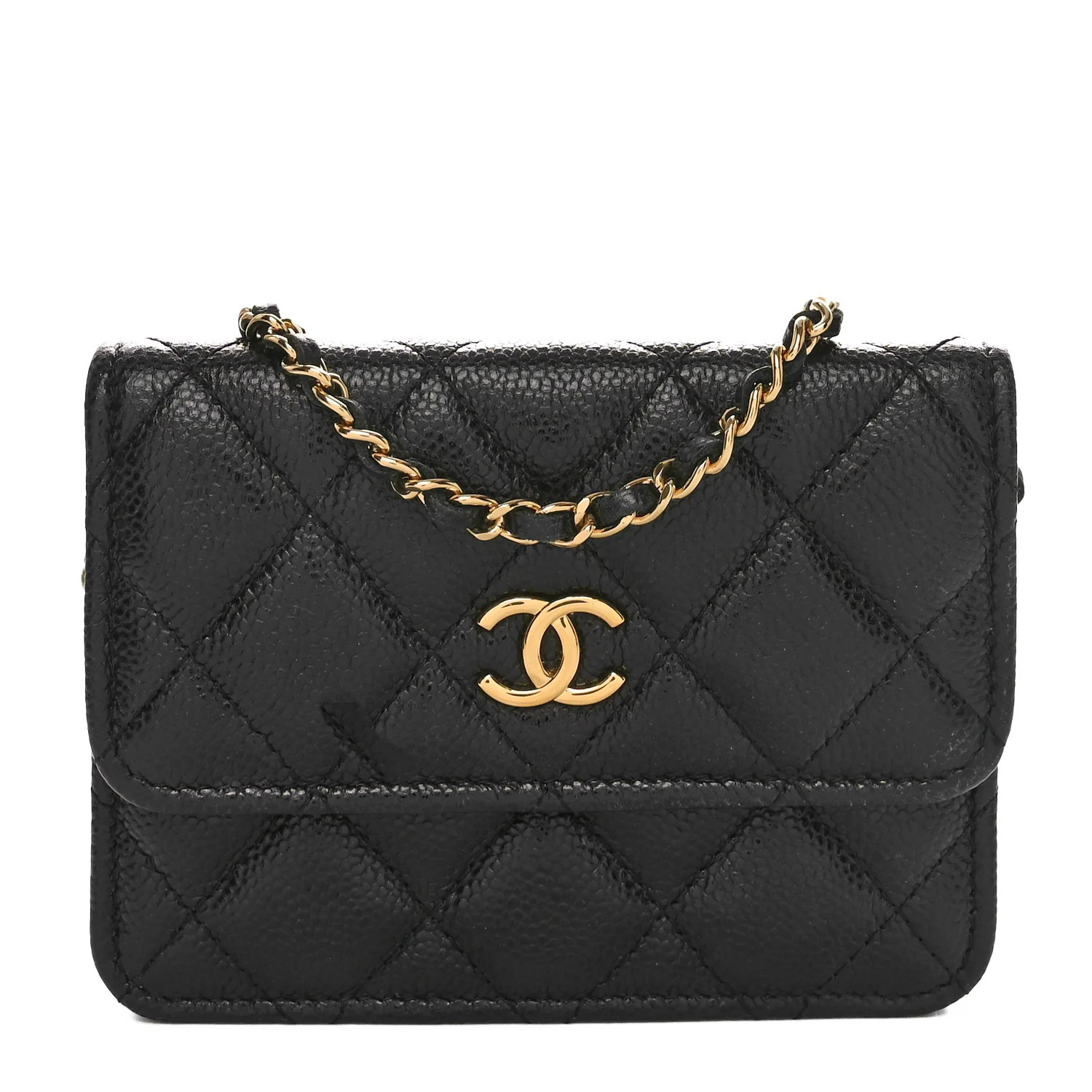 Caviar Quilted Miss Coco Clutch With Chain  Black | FASHIONPHILE (US)
